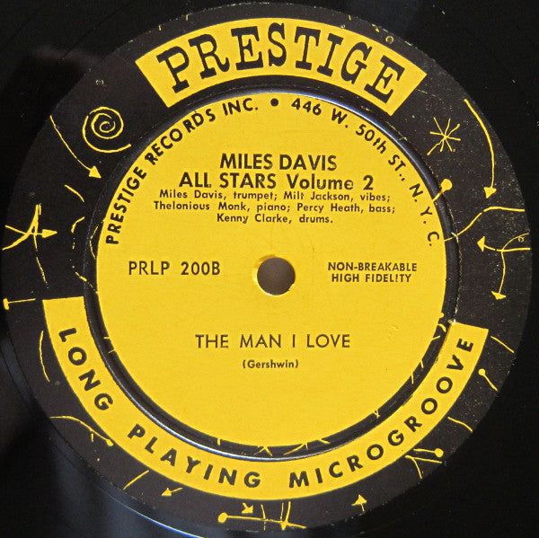 Miles Davis All Stars - Miles Davis All Stars (Vol. 2) (Vinyl, LP, 10", Mono) Good Plus (G+) / Good Plus (G+)