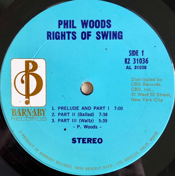 Phil Woods - Rights Of Swing (Vinyl, LP, Album, Reissue) Very Good (VG) / Very Good (VG)