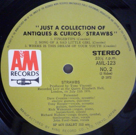 Strawbs - Just A Collection Of Antiques And Curios (Live At The Queen Elizabeth Hall) (Vinyl, LP, Album) Very Good Plus (VG+) / Very Good (VG)