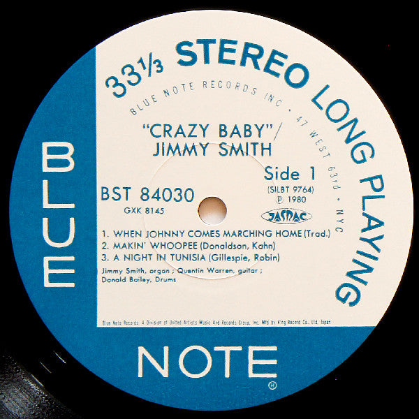 Jimmy Smith - Crazy! Baby (Vinyl, LP, Album, Reissue, Stereo) Near Mint (NM or M-) / Very Good Plus (VG+)