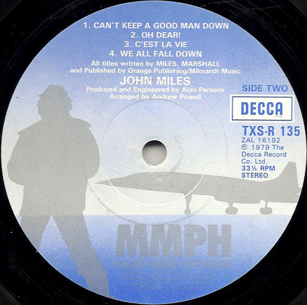 John Miles - MMPH - More Miles Per Hour (Vinyl, LP, Album, Stereo) Near Mint (NM or M-) / Very Good Plus (VG+)