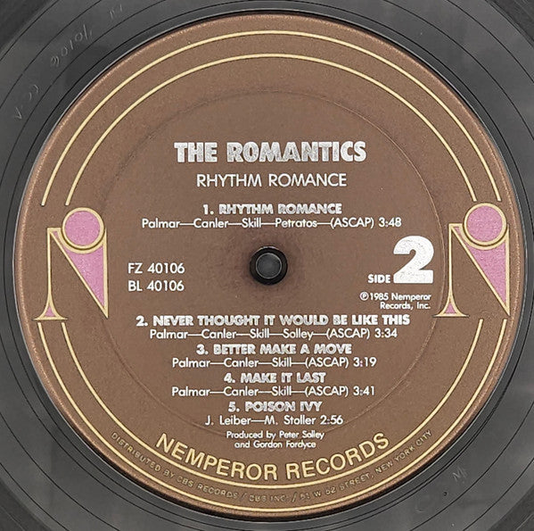 The Romantics - Rhythm Romance (Vinyl, LP, Album) Very Good Plus (VG+) / Very Good (VG)