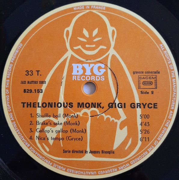 Thelonious Monk - Nica's Tempo (Vinyl, LP, Album, Reissue) Very Good (VG) / Very Good (VG)