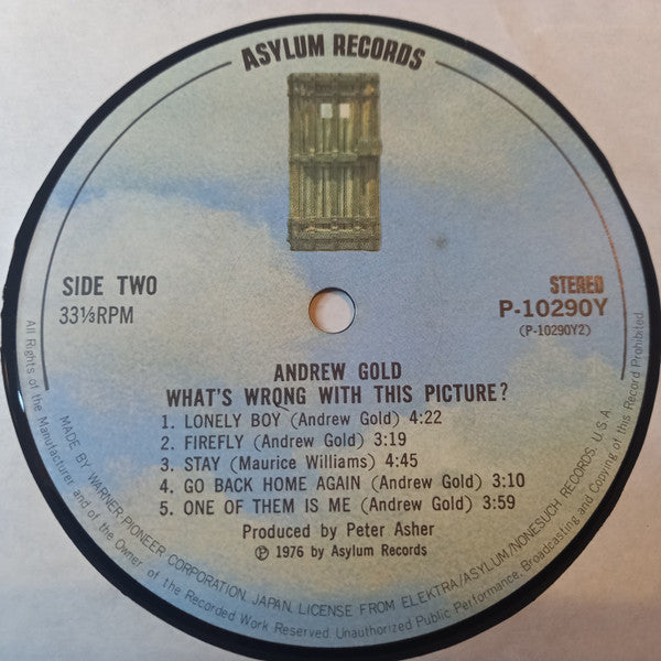 Andrew Gold - What's Wrong With This Picture? (Vinyl, LP, Album) Very Good Plus (VG+) / Very Good (VG)