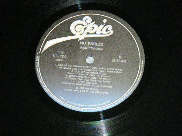 Paul Young - No Parlez (Vinyl, LP, Album) Very Good Plus (VG+) / Very Good (VG)