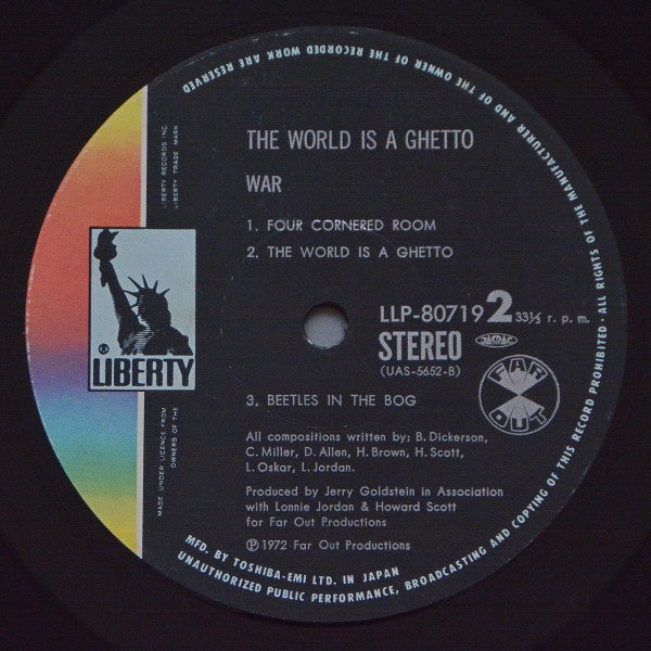 War - The World Is A Ghetto (Vinyl, LP, Album, Repress, Stereo)