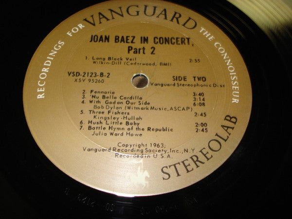 Joan Baez - In Concert Part 2 (Vinyl, LP, Album, Stereo) Very Good Plus (VG+) / Very Good (VG)