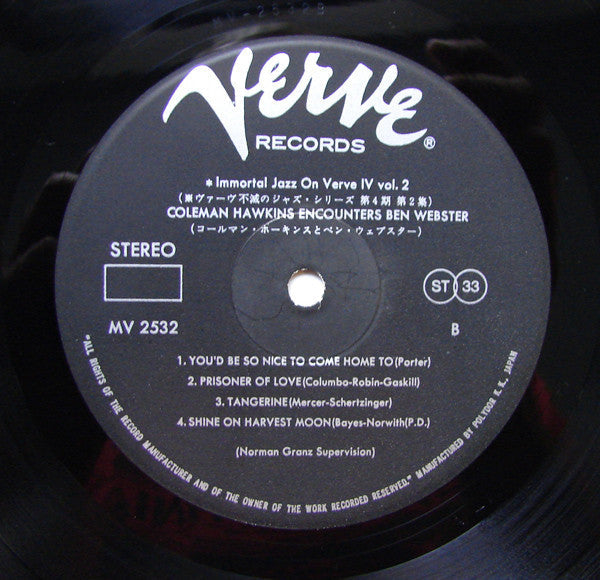 Coleman Hawkins - Coleman Hawkins Encounters Ben Webster (Vinyl, LP...