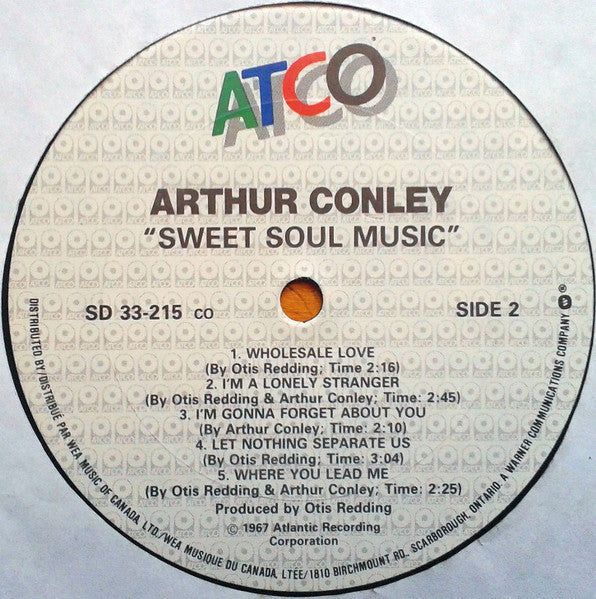 Arthur Conley - Sweet Soul Music (Vinyl, LP, Album, Reissue, Stereo) Very Good (VG) / Fair (F)