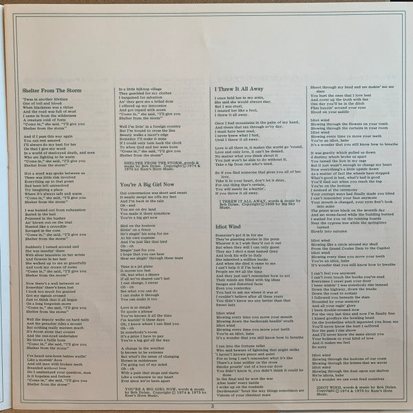Bob Dylan - Hard Rain (Vinyl, LP, Album)