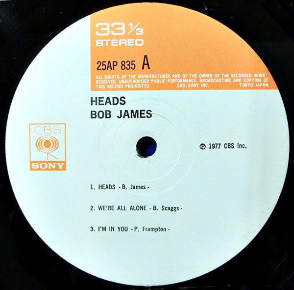 Bob James - Heads (Vinyl, LP, Album) Very Good Plus (VG+) / Very Good (VG)