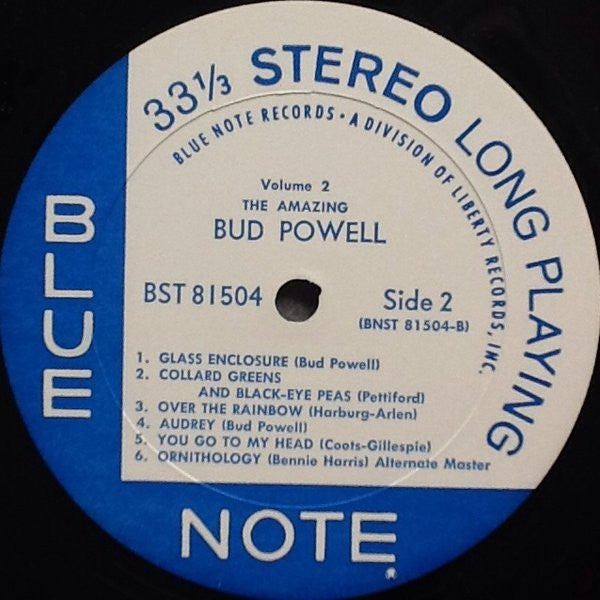 Bud Powell - The Amazing Bud Powell, Volume 2 (Vinyl, LP, Album, Stereo, Reissue, Remastered) Very Good Plus (VG+) / Very Good Plus (VG+)