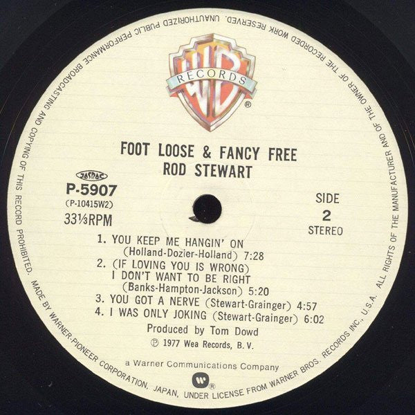 Rod Stewart - Foot Loose & Fancy Free (Vinyl, LP, Album, Reissue) Very Good Plus (VG+) / Very Good (VG)