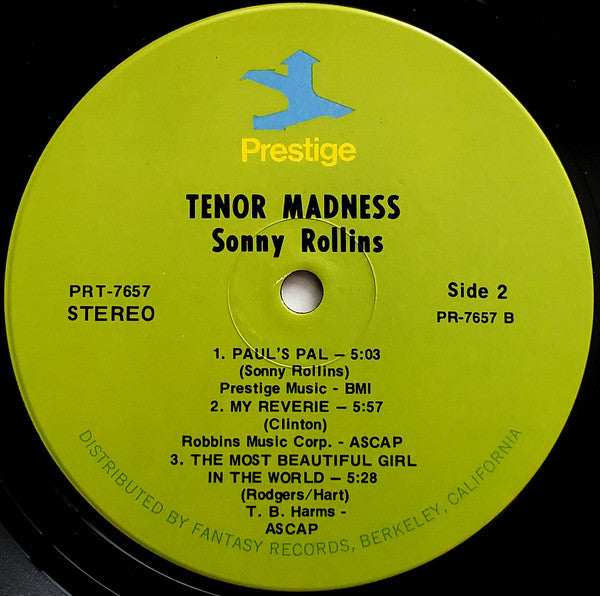 Sonny Rollins - Tenor Madness (Vinyl, LP, Album, Reissue, Stereo) Very Good Plus (VG+) / Very Good (VG)