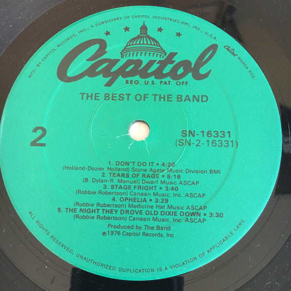 The Band - The Best Of The Band (Vinyl, LP, Compilation, Reissue)