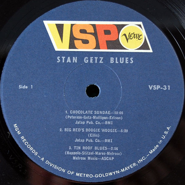 Stan Getz - Stan Getz Blues (Vinyl, LP, Compilation) Very Good (VG) / Very Good (VG)