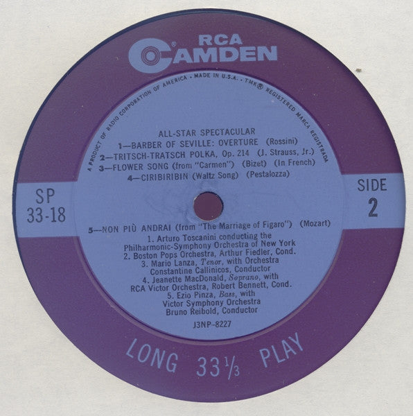Various - All Star Spectacular (Vinyl, LP, Compilation) Very Good Plus (VG+) / Very Good (VG)