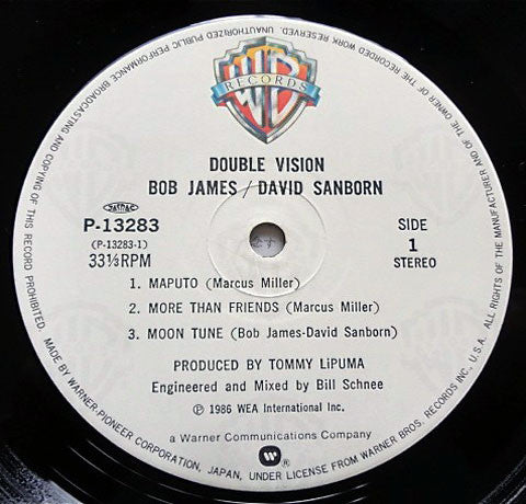 Bob James - Double Vision (Vinyl, LP, Album) Very Good Plus (VG+) / Very Good Plus (VG+)