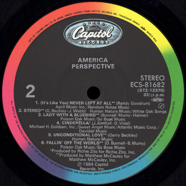 America (2) - Perspective (Vinyl, LP, Album) Very Good Plus (VG+) / Very Good Plus (VG+)