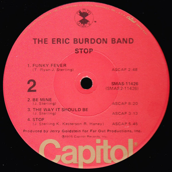 Eric Burdon Band - Stop (Vinyl, LP, Album) Good Plus (G+) / Very Good (VG)