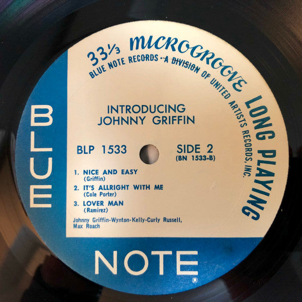 Johnny Griffin - Introducing Johnny Griffin (Vinyl, LP, Album, Mono) Very Good (VG) / Very Good (VG)