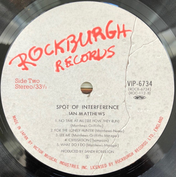 Iain Matthews - Spot Of Interference (Vinyl, LP, Album) Very Good Plus (VG+) / Very Good Plus (VG+)
