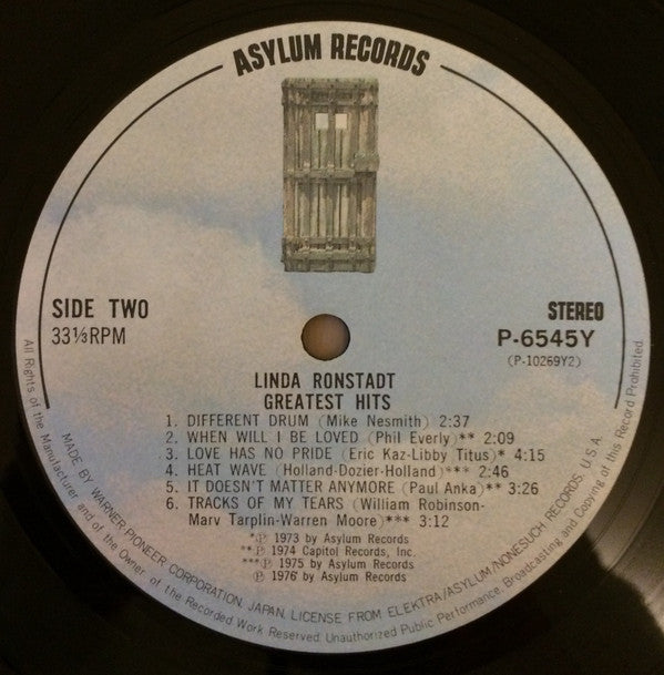 Linda Ronstadt - Greatest Hits (Vinyl, LP, Compilation, Reissue) Very Good Plus (VG+) / Very Good Plus (VG+)