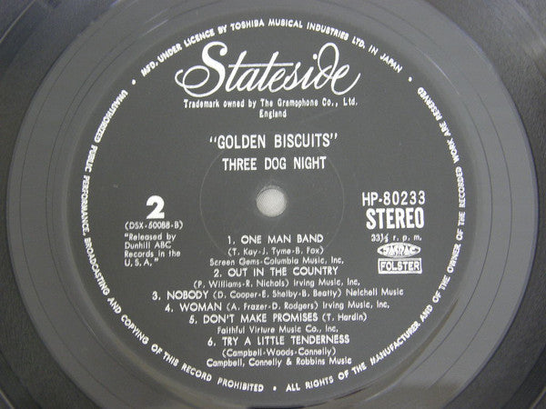 Three Dog Night - Golden Bisquits (Vinyl, LP, Compilation) Very Good Plus (VG+) / Very Good Plus (VG+)