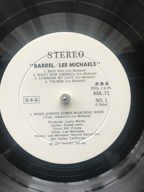 Lee Michaels - Barrel (Vinyl, LP, Album, Promo) Very Good (VG) / Very Good (VG)