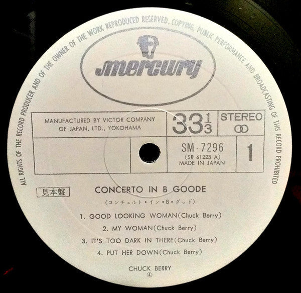 Chuck Berry - Concerto In B Goode (Vinyl, LP, Album, Promo, Stereo) Very Good Plus (VG+) / Very Good (VG)