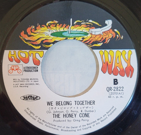 Honey Cone - Want Ads / We Belong Together (Vinyl, 7", 45 RPM, Single) Very Good Plus (VG+) / Very Good Plus (VG+)