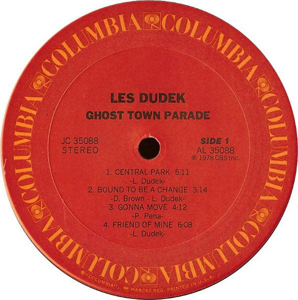 Les Dudek - Ghost Town Parade (Vinyl, LP, Album) Very Good Plus (VG+) / Very Good (VG)
