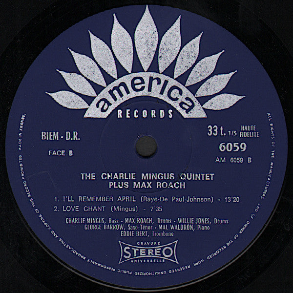 The Charles Mingus Quintet - The Charles Mingus Quintet + Max Roach (Vinyl, LP, Album, Stereo) Very Good (VG) / Very Good (VG)