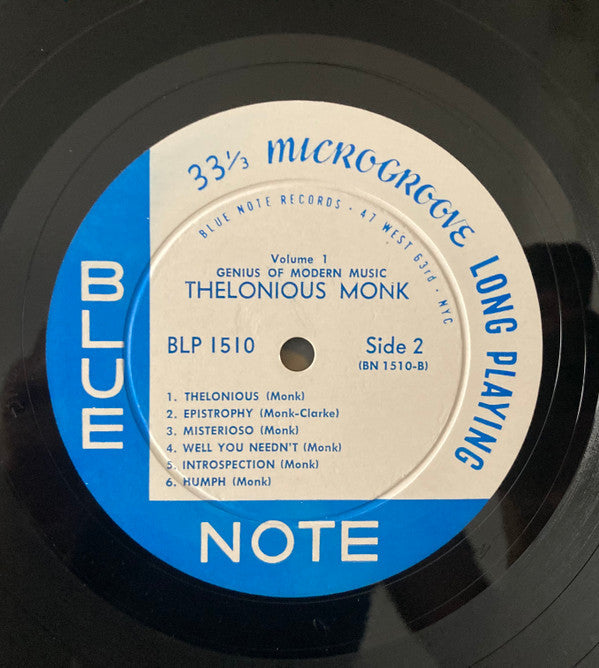 Thelonious Monk - Genius Of Modern Music Volume 1 (Vinyl, LP, Compilation, Repress, Mono) Very Good (VG) / Very Good (VG)