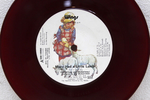 Wings (2) - Mary Had A Little Lamb (Vinyl, 7", Single, 45 RPM) Very Good (VG) / Very Good (VG)