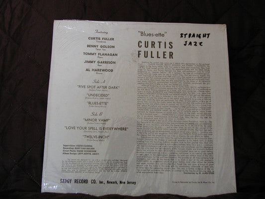 Curtis Fuller's Quintet - Blues-ette (Vinyl, LP, Album, Stereo) Very Good Plus (VG+) / Good Plus (G+)