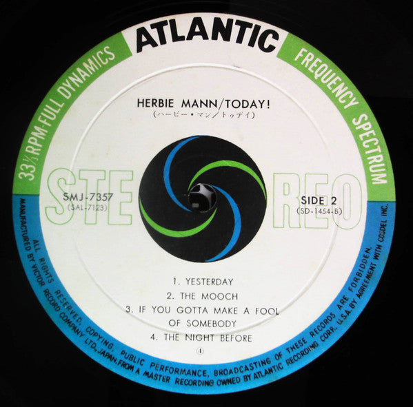 Herbie Mann - Today! (Vinyl, LP, Stereo) Good Plus (G+) / Very Good (VG)