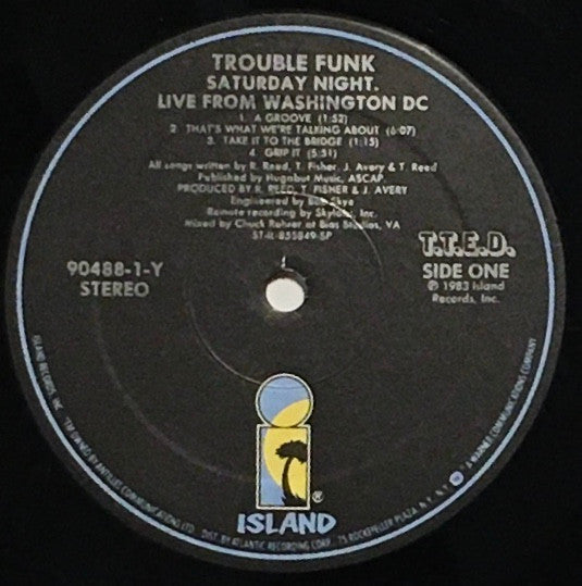 Trouble Funk - Saturday Night Live From Washington D.C. (Vinyl, LP, Album, Stereo) Very Good (VG) / Very Good Plus (VG+)