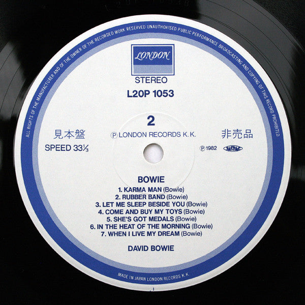 David Bowie - Bowie (Vinyl, LP, Compilation, Promo) Very Good Plus (VG+) / Very Good Plus (VG+)