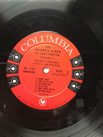 Michel Legrand Et Son Orchestre - The Columbia Album Of Cole Porter (Vinyl, LP, Album, Mono) Very Good (VG) / Very Good (VG)
