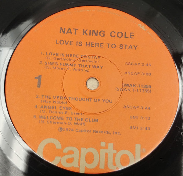 Nat King Cole - Love Is Here To Stay (Vinyl, LP, Compilation) Very Good Plus (VG+) / Very Good Plus (VG+)