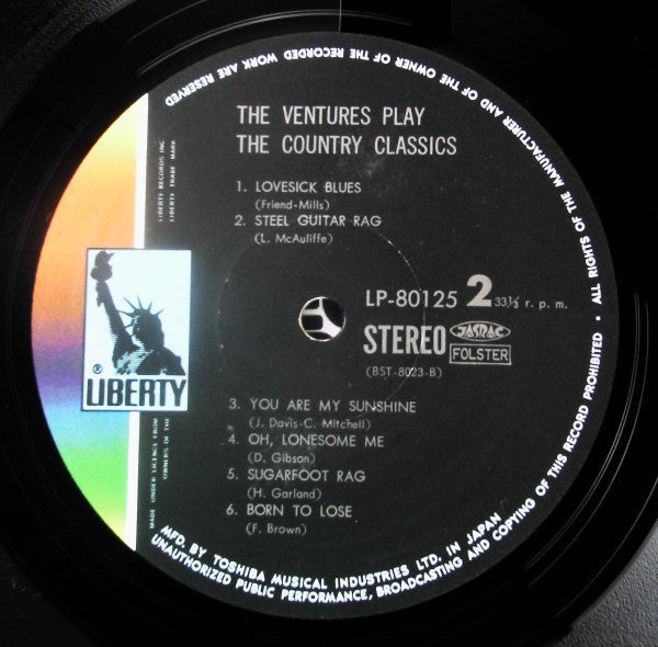 The Ventures - The Ventures Play The Country Classics (Vinyl, LP, Album, Stereo) Very Good (VG) / Very Good (VG)