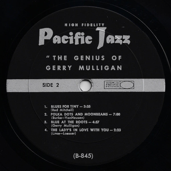 Gerry Mulligan - The Genius Of Gerry Mulligan (Vinyl, LP, Compilation, Mono) Very Good (VG) / Good Plus (G+)