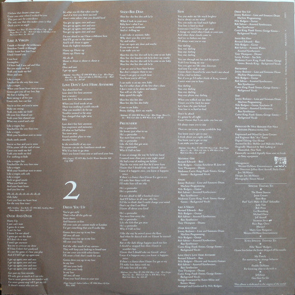 Madonna - Like A Virgin (Vinyl, LP, Album) Very Good (VG) / Poor (P)