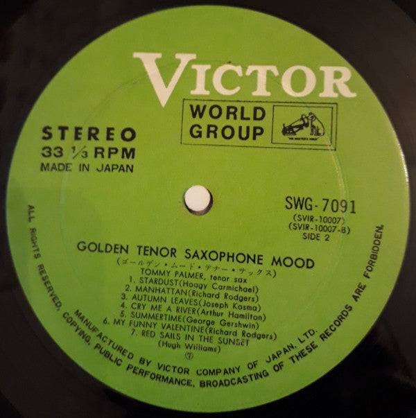 Tommy Palmer (4) - Golden Tenor Saxophone Mood = ゴールデン・ムード・テナー・サックス (Vinyl, LP, Album) Very Good Plus (VG+) / Very Good Plus (VG+)