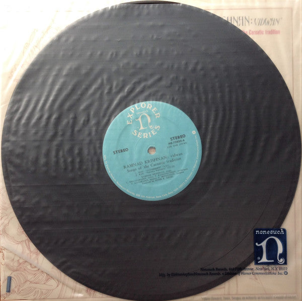 Ramnad Krishnan - Vidwan/Songs Of The Carnatic Tradition = 南インド古典声楽の真髄 (2xVinyl, LP, Album, Reissue, Stereo) Very Good Plus (VG+) / Very Good Plus (VG+)