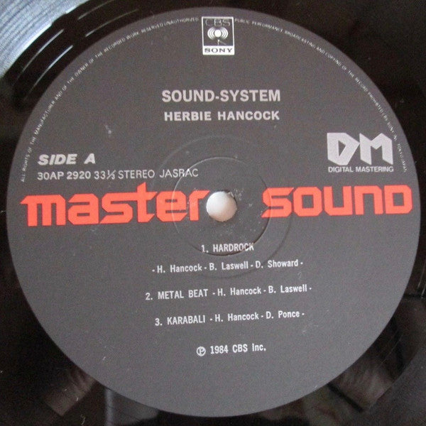 Herbie Hancock - Sound-System (Vinyl, LP, Album) Near Mint (NM or M-) / Very Good Plus (VG+)