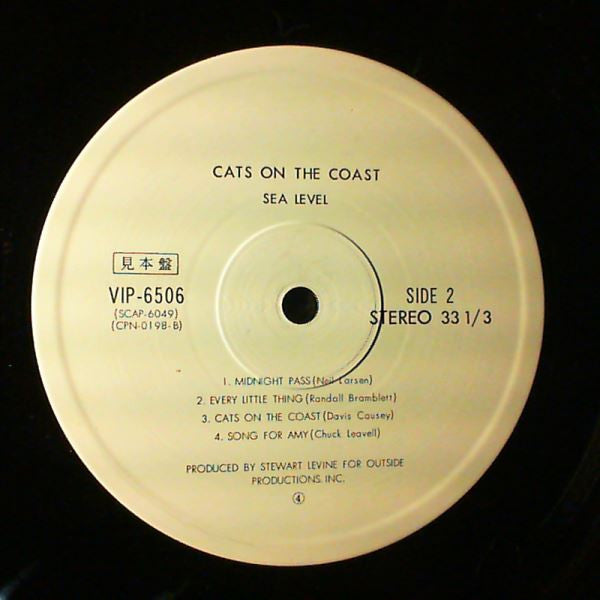 Sea Level - Cats On The Coast (Vinyl, LP, Album, Promo, Stereo) Very Good Plus (VG+) / Very Good (VG)