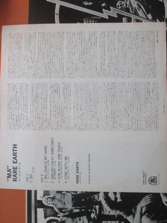 Rare Earth - Ma (Vinyl, LP, Album, Promo) Very Good (VG) / Fair (F)