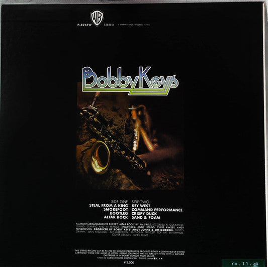 Bobby Keys - Bobby Keys (Vinyl, LP, Album, Promo) Near Mint (NM or M-) / Very Good (VG)
